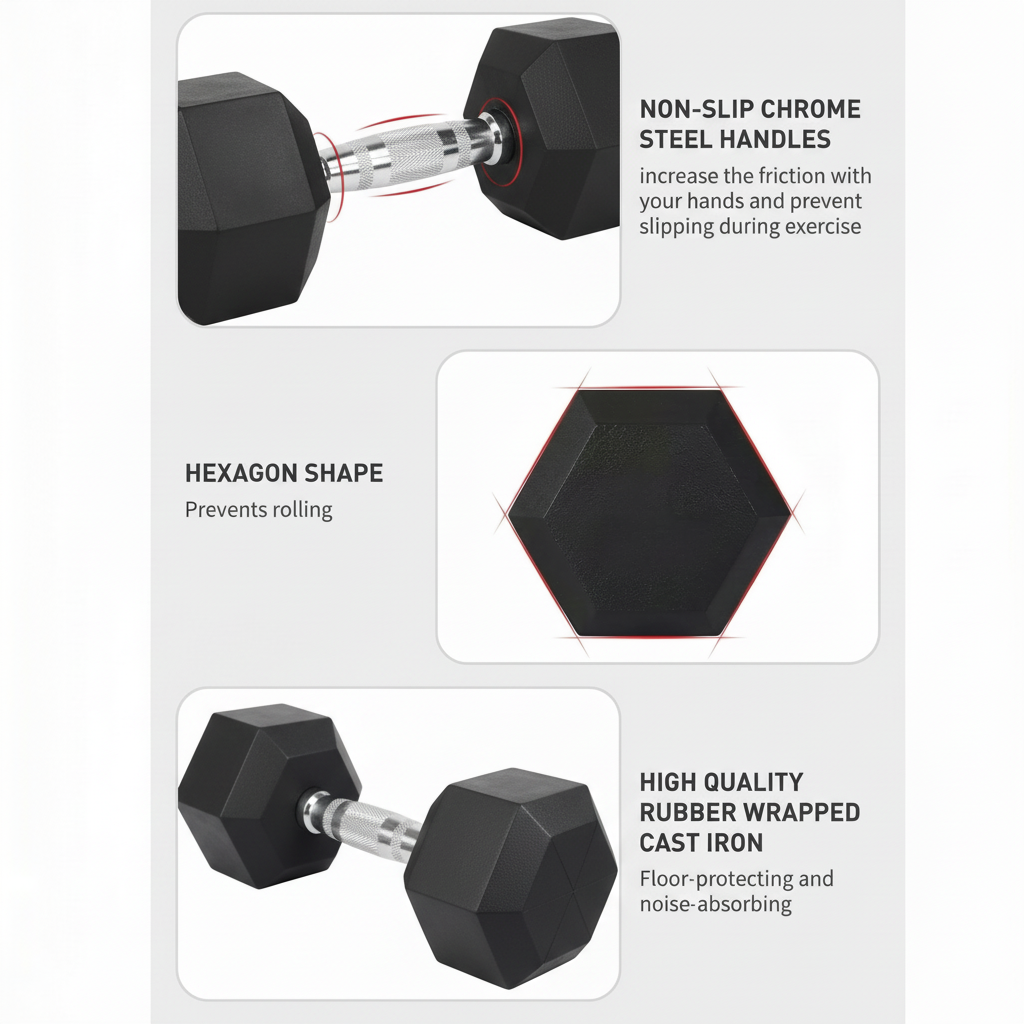 TitanForge Elite Hex 35LB Dumbbell
